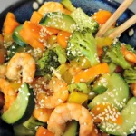 Wok de légumes sautés aux crevettes - Recette facile et savoureuse wok de légumes aux crevettes
