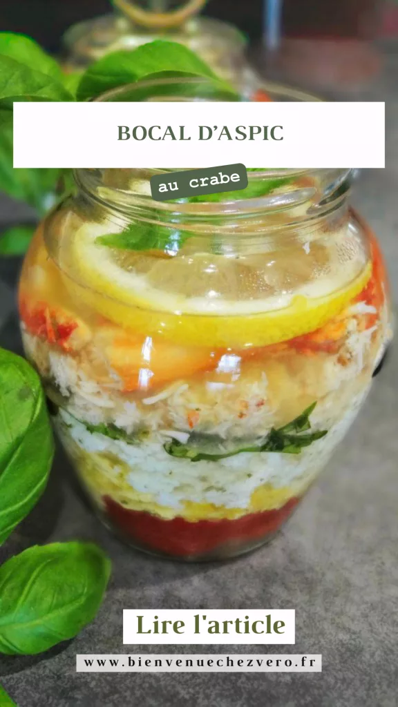bocal d'aspic au crabe