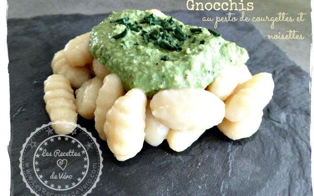 Gnocchis au pesto de courgettes & noisettes (sans gluten sans lait)