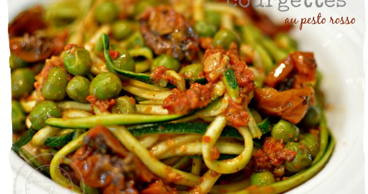 Spaghettis de courgettes au pesto rosso facile à faire