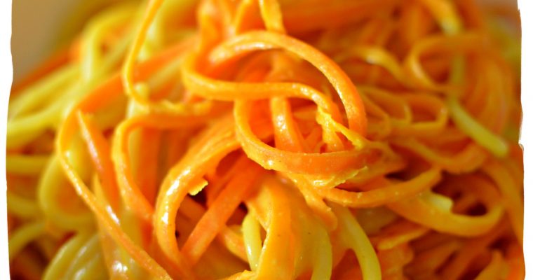 Pâtes aux spaghettis de carottes – Sans gluten