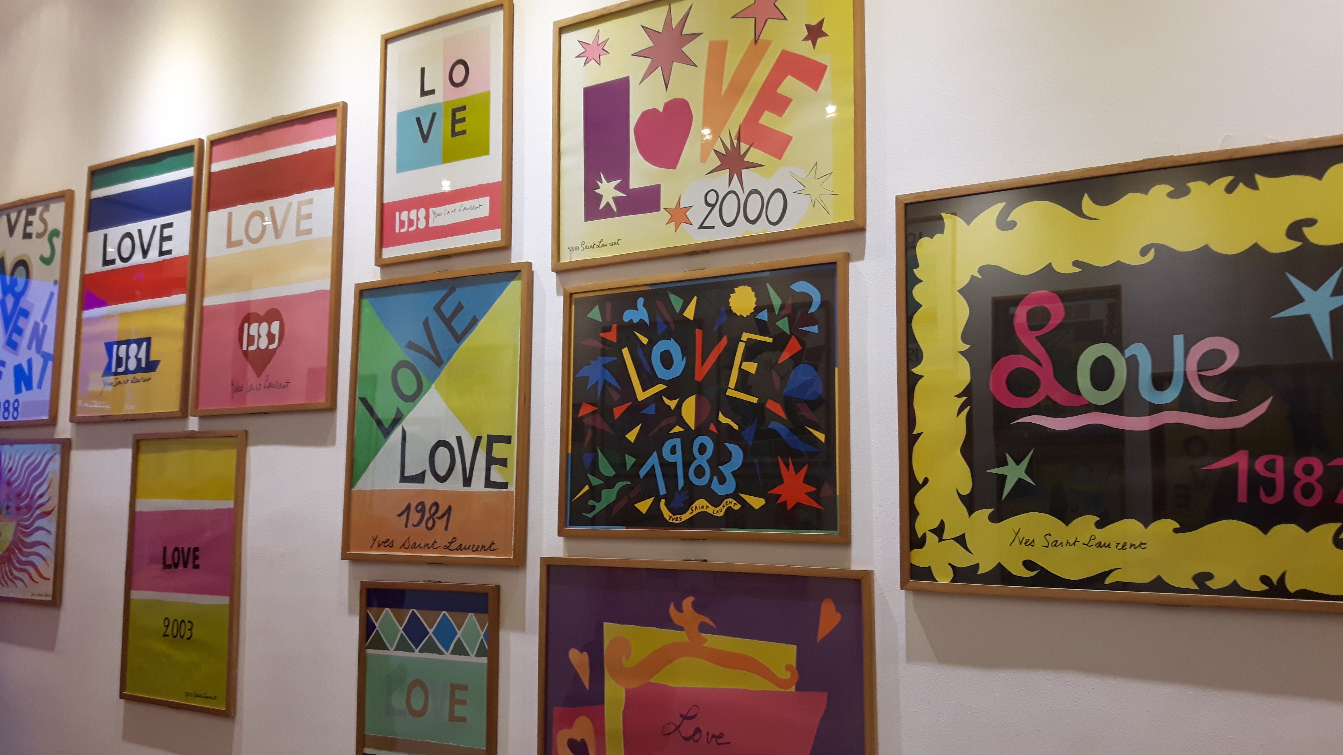 La Galerie LOVE avec les différents tableaux
