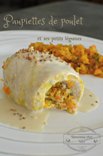 Paupiettes de poulet et ses petits légumes