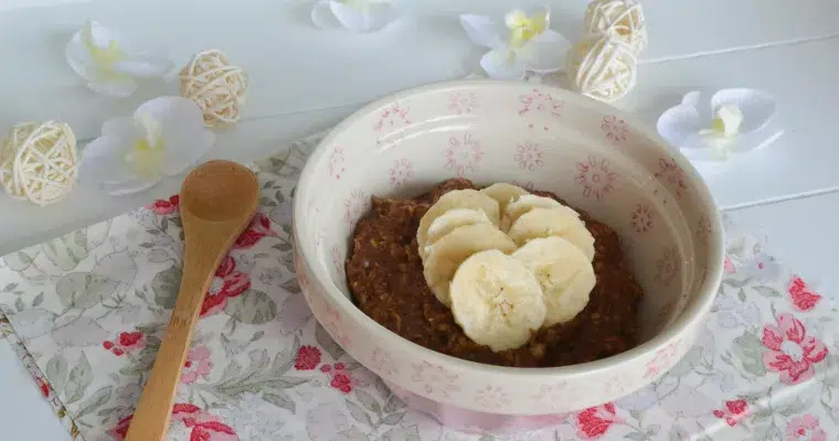 Petit déjeuner idéal – Porridge banane chocolat