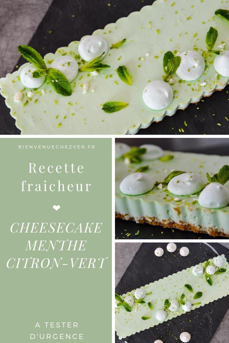 Dessert Rafraichissant Cheesecake Fraicheur A La Menthe Et Citron Vert