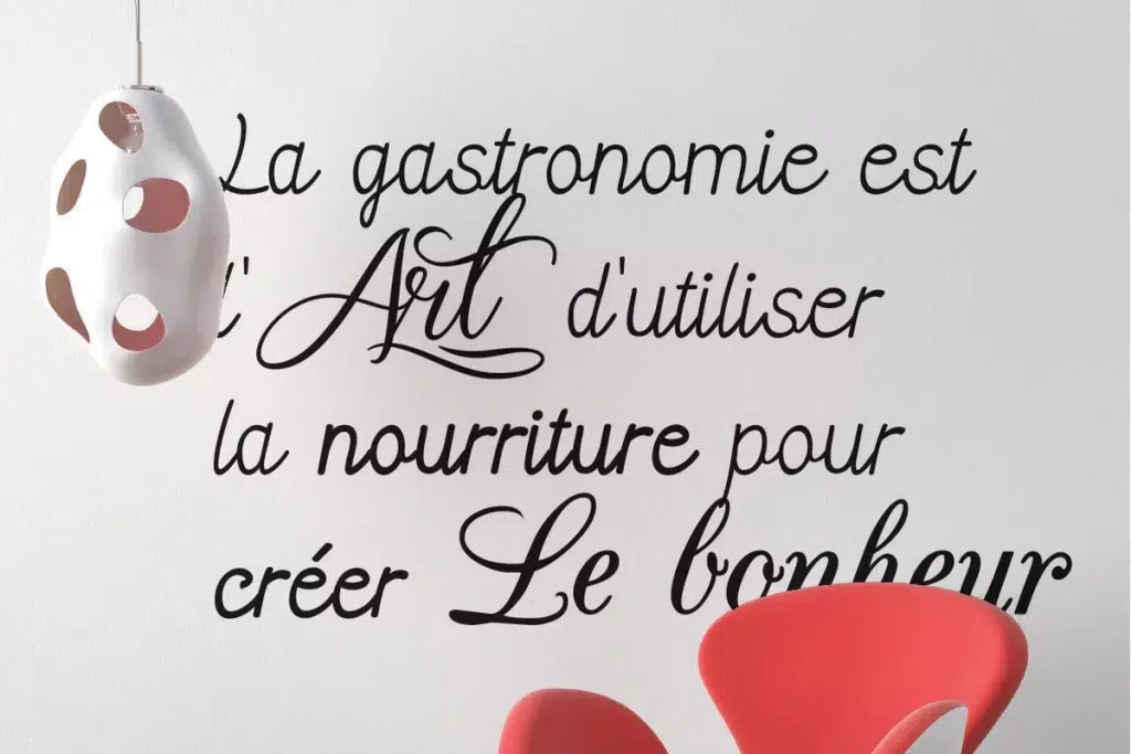 La gastronomie est l'art d'utilise la nourriture pour créer le bonheur - décorer sa cuisine