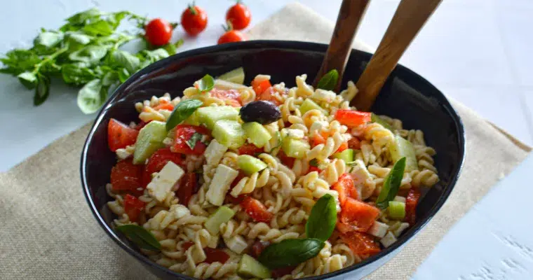 Salade de Pâtes aux Légumes d’Eté rapide à faire