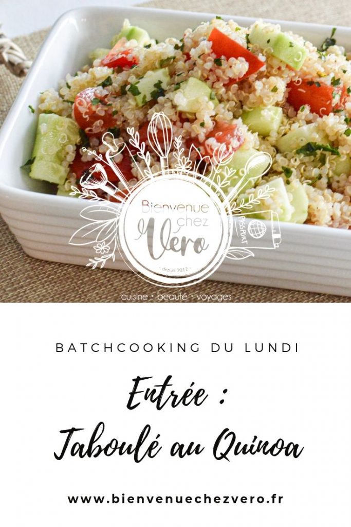 Taboulé au quinoa - Batchcooking lundi - PIN IT