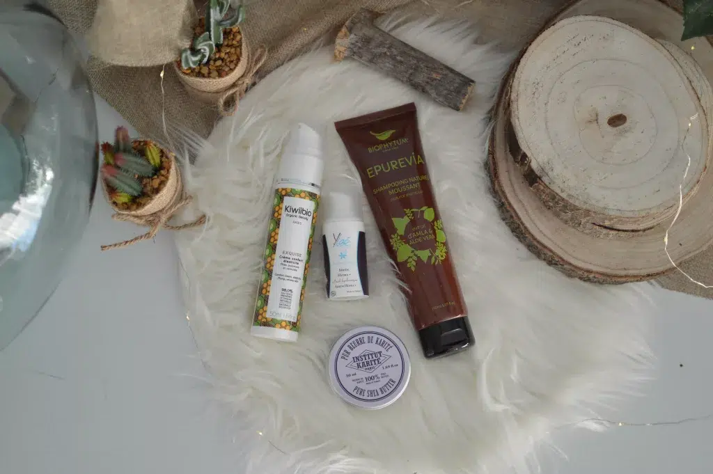 4 produits de la box belle au naturel de Janvier