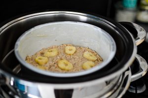 banana bread dans le cuit-vapeur