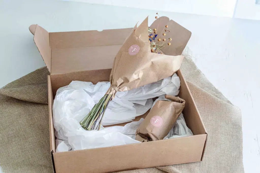 Des fleurs séchées bien protégées