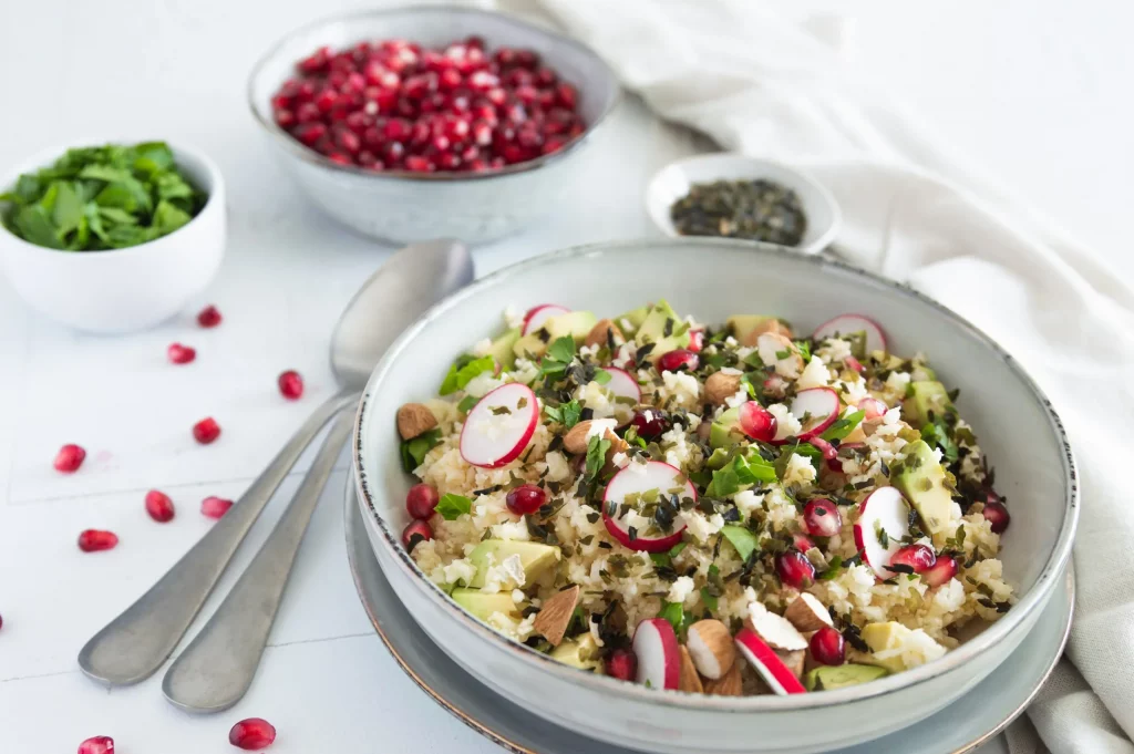 Taboulé-IG bas de-chou-fleur-aux-algues-sans-gluten-photographie culinaire