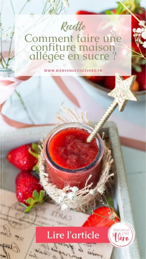 confiture de fraises et rhubarbe allégée en sucre