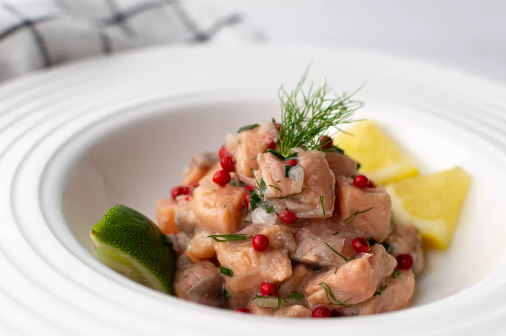 tartare de saumon aux 2 citrons