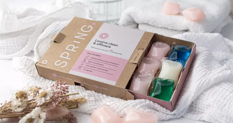 Lessive capsule pas cher sans plastique à usage unique