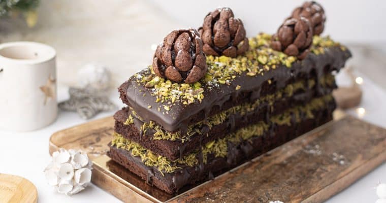Bûche chocolat Dubaï : recette gourmande à la pistache et au chocolat noir