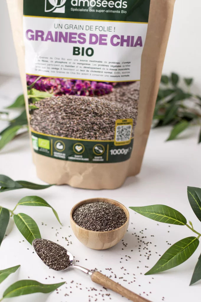 Graines de chia pour réaliser le Chia pudding aux baies de Goji