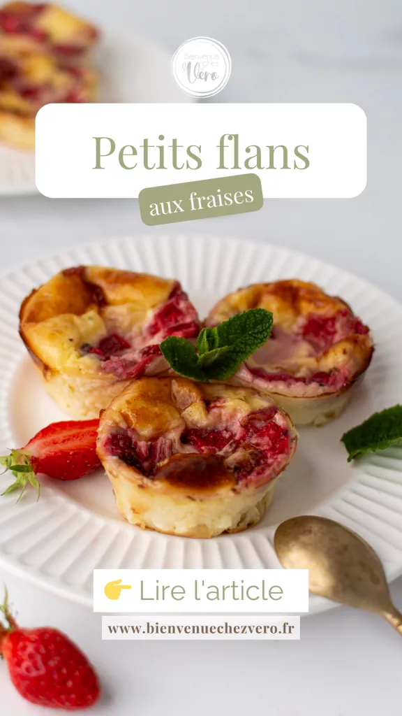 petits flans aux fraises